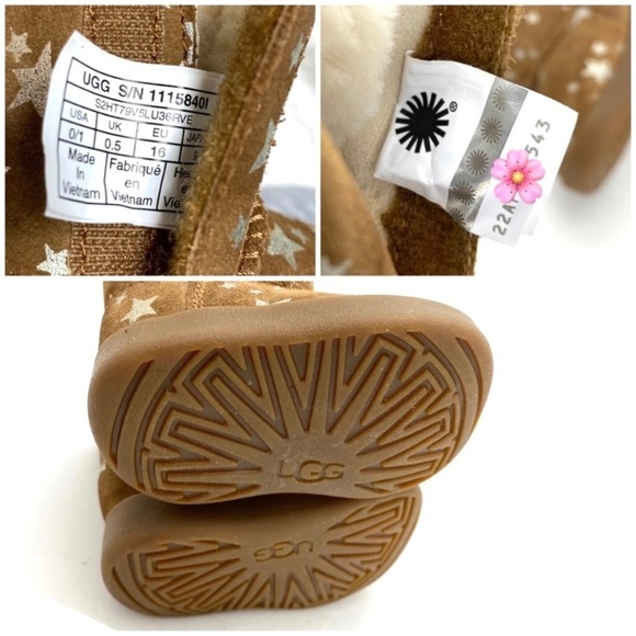 Ugg Unisex-Child Keelan Stars Fashion Fur Boot in Camel Tan - Picture 11 of 12